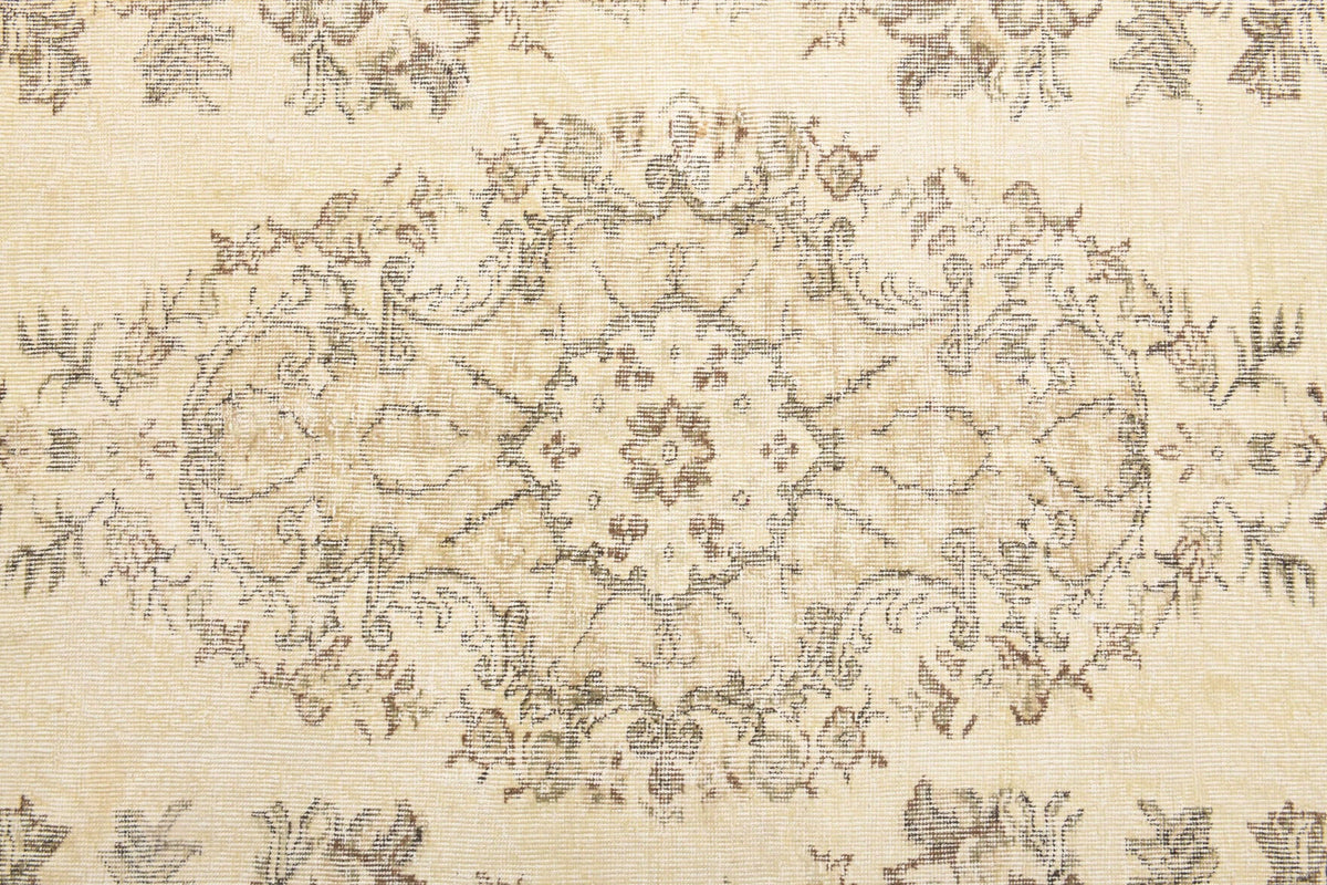 El yapımı vintage halı 193x287 cm oryantal desenli yün - mekan görünümü