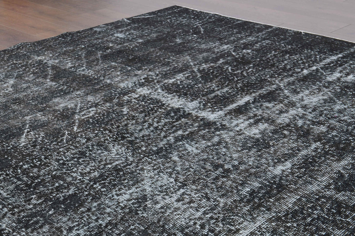 Salon için düz zeminli el dokuma vintage halı – 203x309 cm