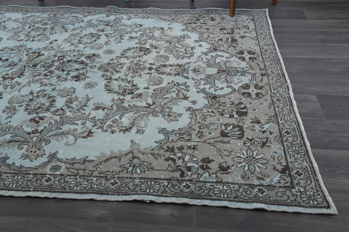 El yapımı vintage halı 183x274 cm oryantal desenli yün - mekan görünümü