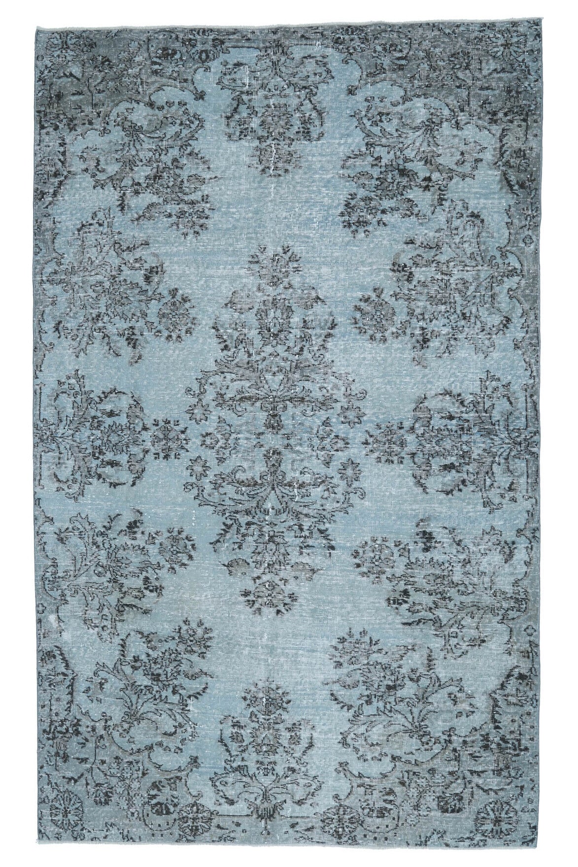 Vintage Oushak Blue Area Rug