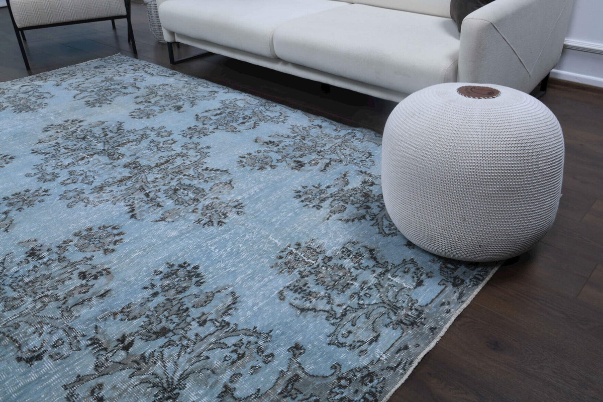 Vintage Oushak Blue Area Rug