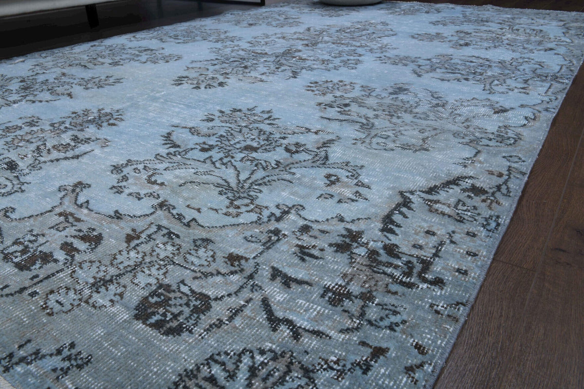 Vintage Oushak Blue Area Rug