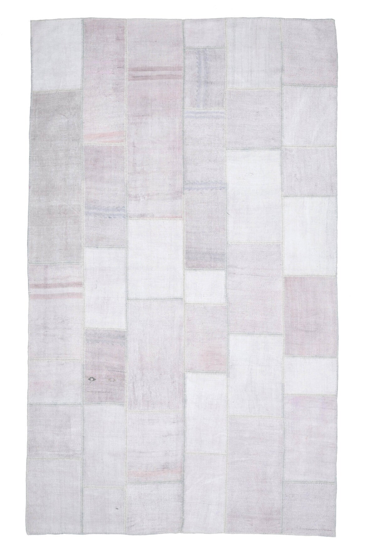 El yapımı vintage halı 218x368 cm düz desenli yün - detay görünümü