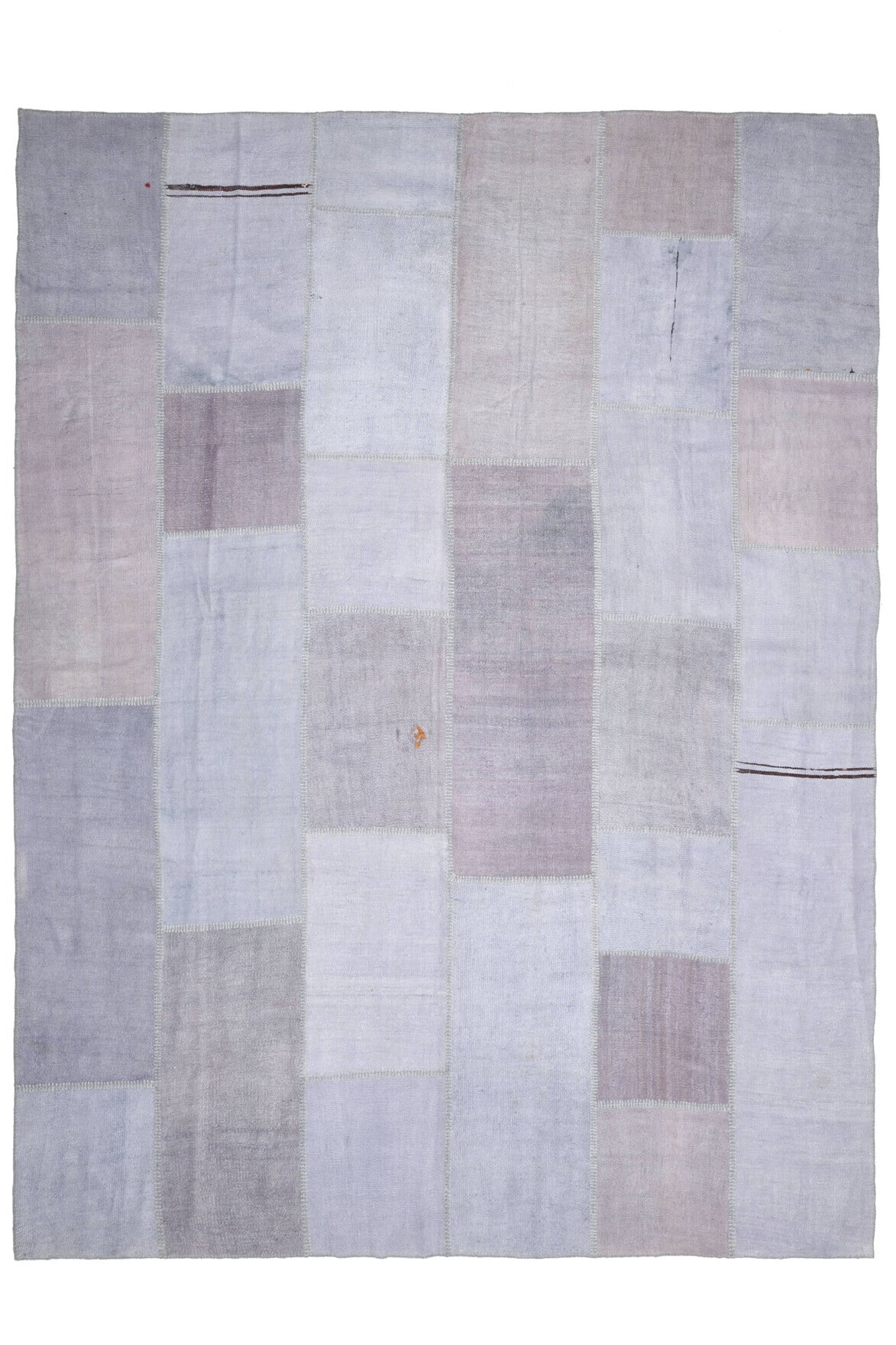 El yapımı vintage halı 300x394 cm düz desenli yün - detay görünümü