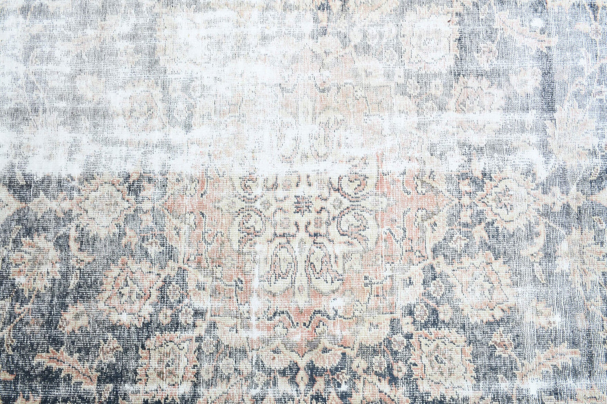 El yapımı vintage halı 287x368 cm oryantal desenli yün - açık alan görünümü