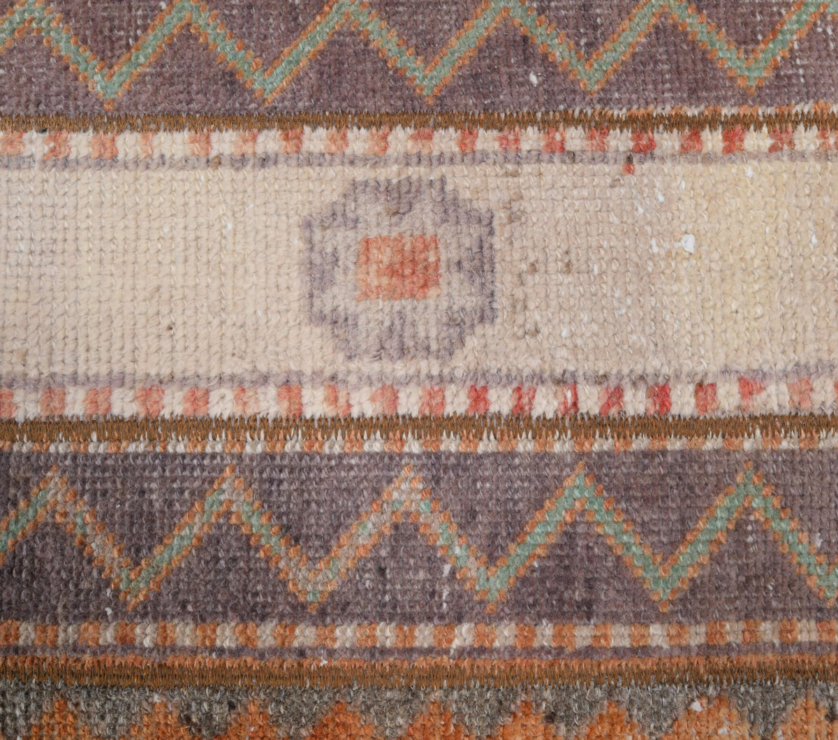 El yapımı vintage yolluk 71x338 cm oryantal desenli yün - desen detayı