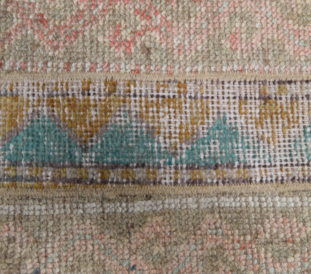 El yapımı vintage yolluk 56x173 cm tribal desenli yün - mekan görünümü