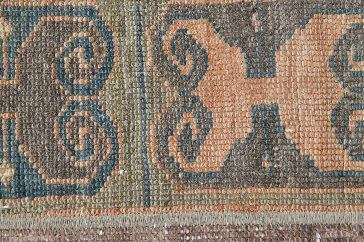 El yapımı vintage yolluk 51x180 cm oryantal desenli yün - mekan görünümü
