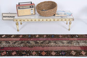 El yapımı vintage yolluk 56x188 cm i̇kat desenli yün - detay görünümü