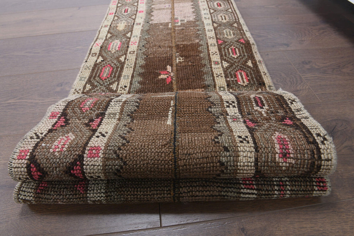 El yapımı vintage yolluk 43x193 cm tribal desenli yün - mekan görünümü