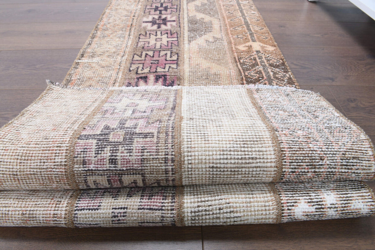 El yapımı vintage yolluk 58x241 cm patchwork desenli yün - mekan görünümü