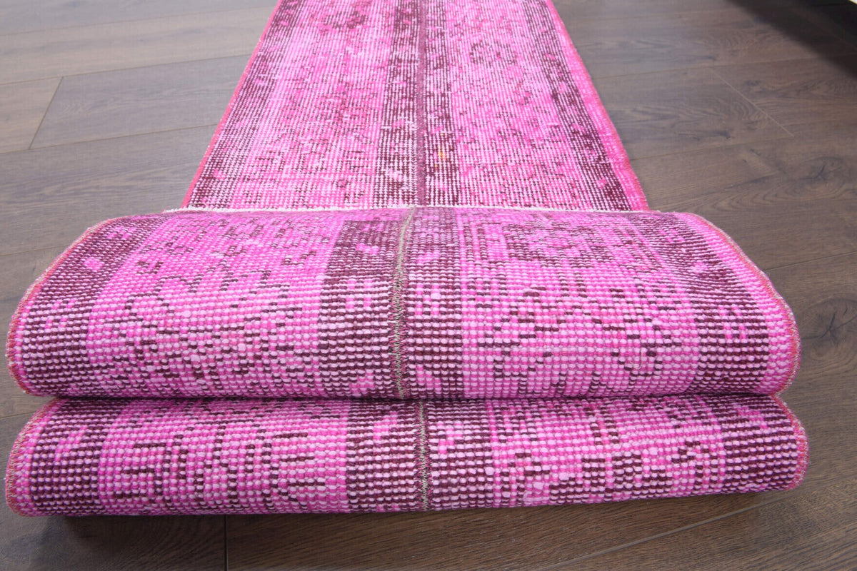 El yapımı vintage yolluk 46x262 cm patchwork desenli yün - mekan görünümü