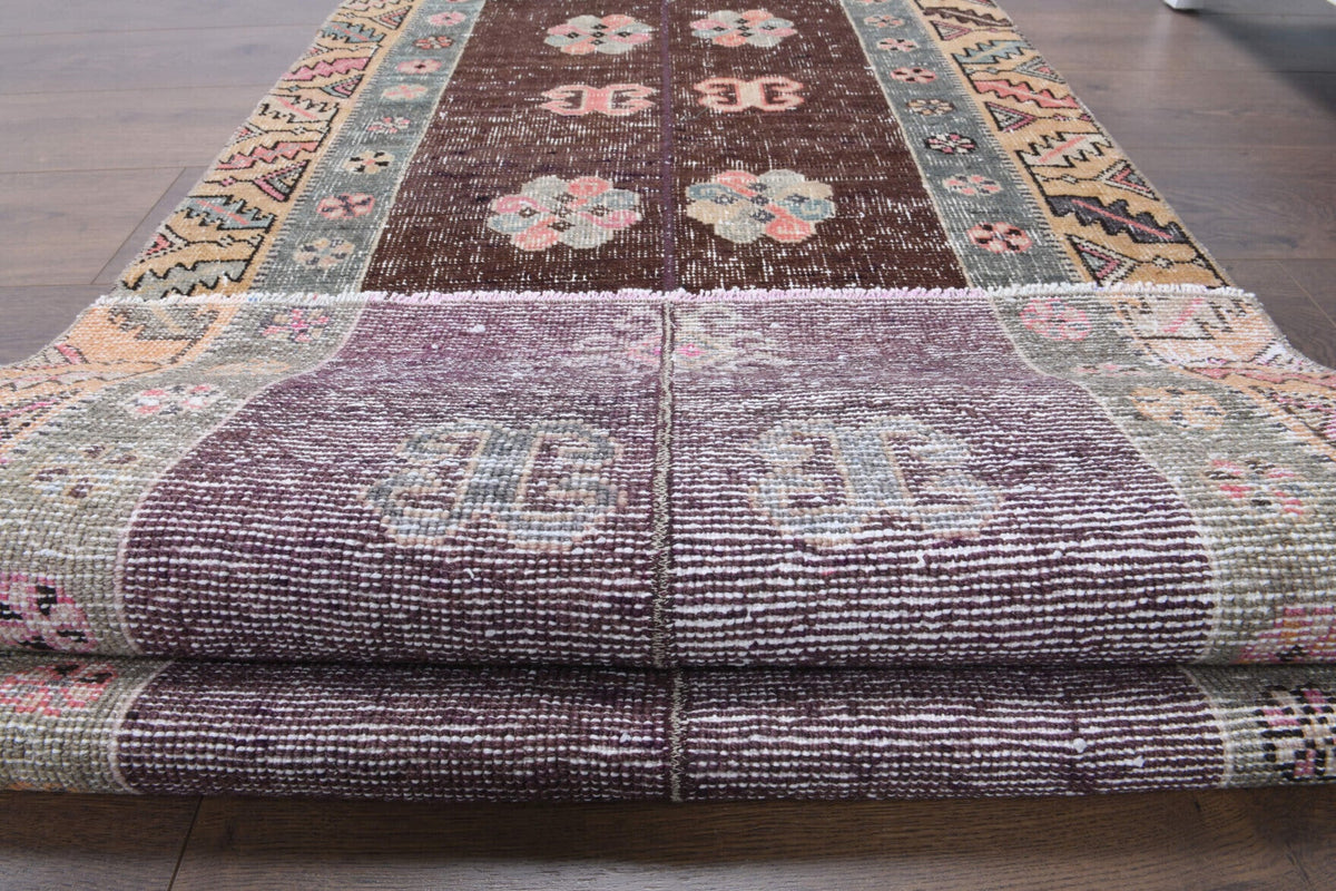 El yapımı vintage yolluk 81x269 cm patchwork desenli yün - mekan görünümü