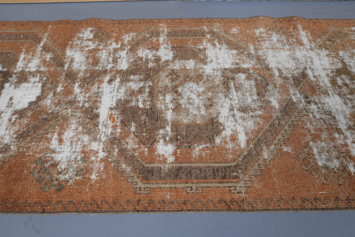 El yapımı vintage yolluk 81x246 cm geometrik desenli yün - desen detayı