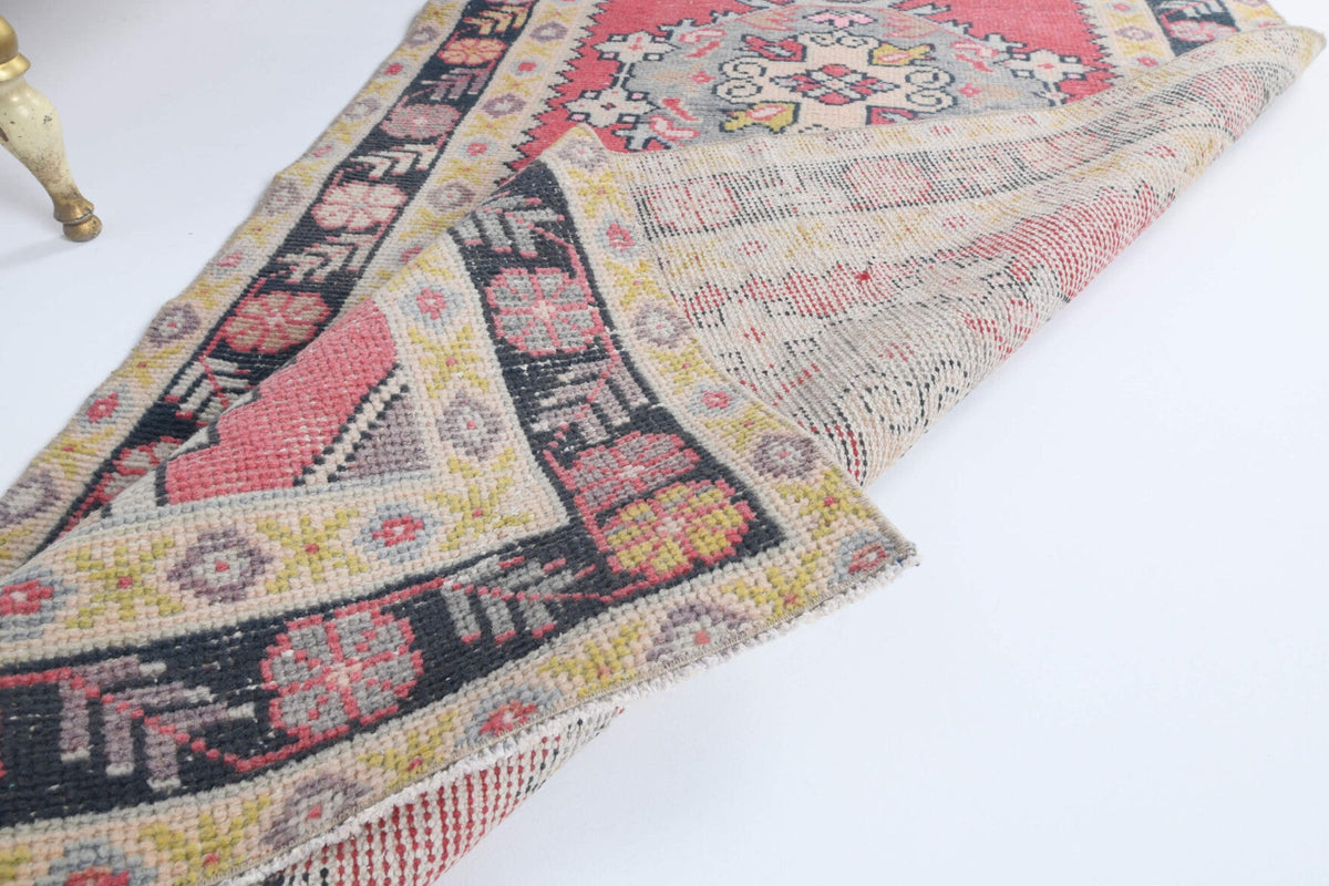 El yapımı vintage yolluk 97x287 cm oryantal desenli yün - farklı açıdan görünüm