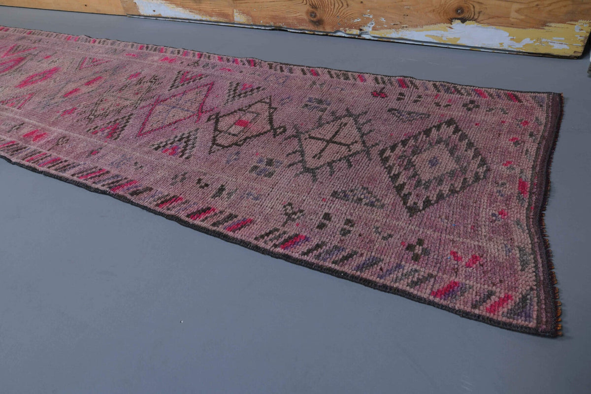 Vintage Hand-Knotted Runner Rug