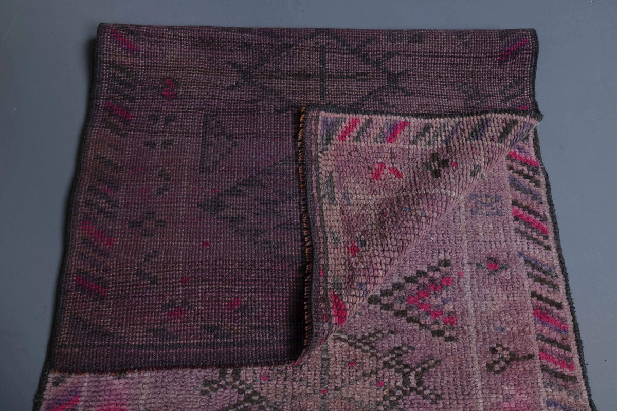 Vintage Hand-Knotted Runner Rug