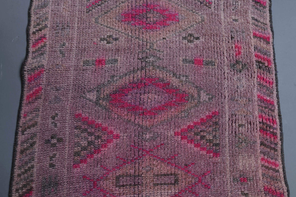 Vintage Hand-Knotted Runner Rug