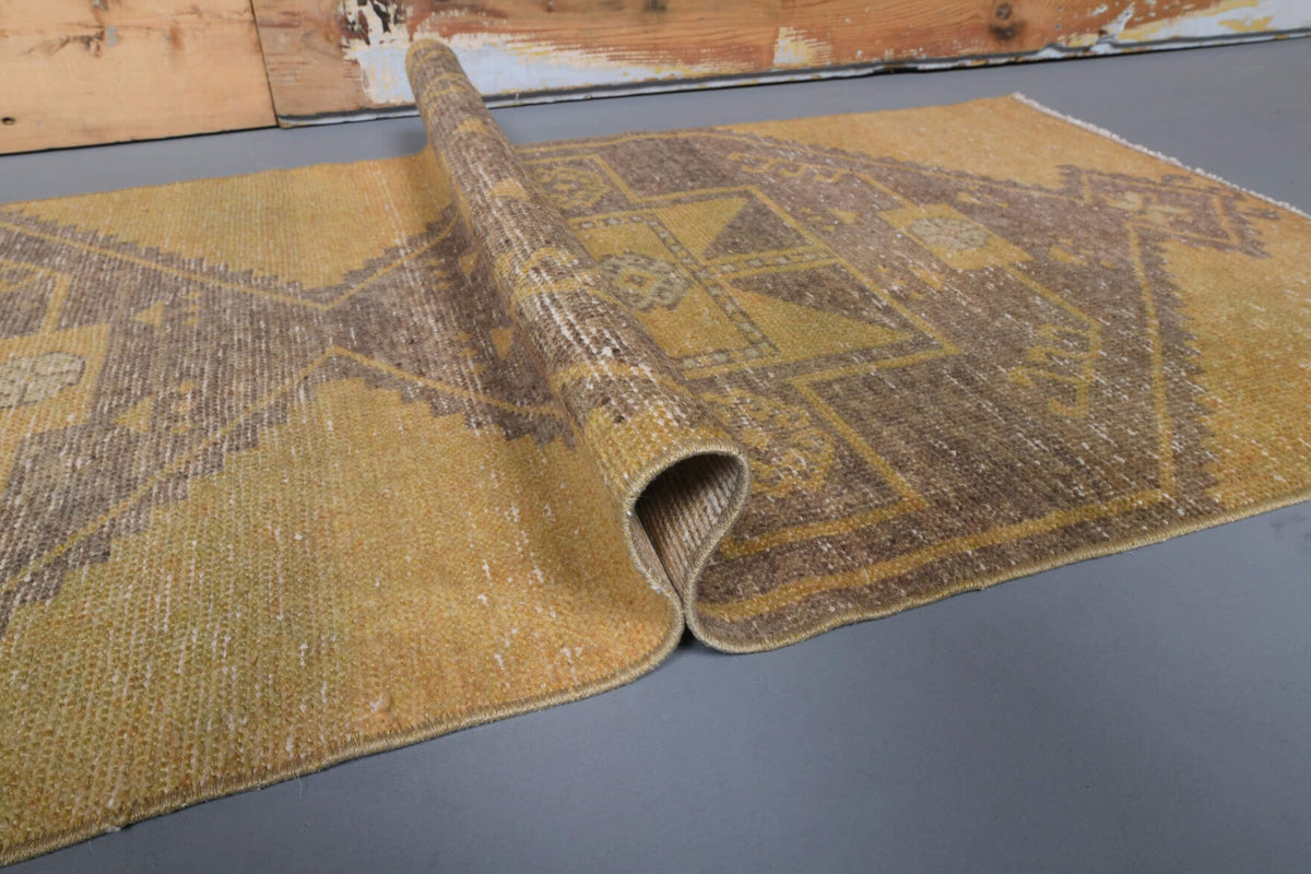 Vintage Oushak Runner Rug - 27089