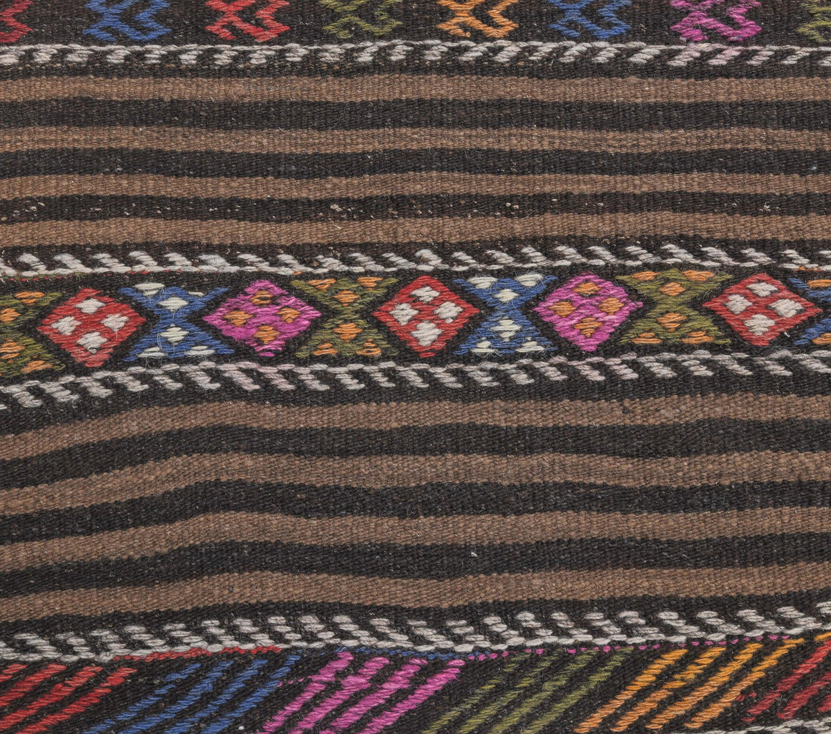 El yapımı vintage yolluk 56x445 cm tribal desenli yün - mekan görünümü