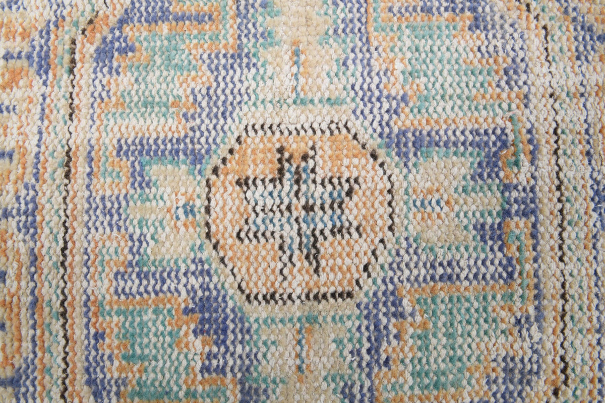 El yapımı vintage yolluk 79x292 cm oryantal desenli yün - desen detayı