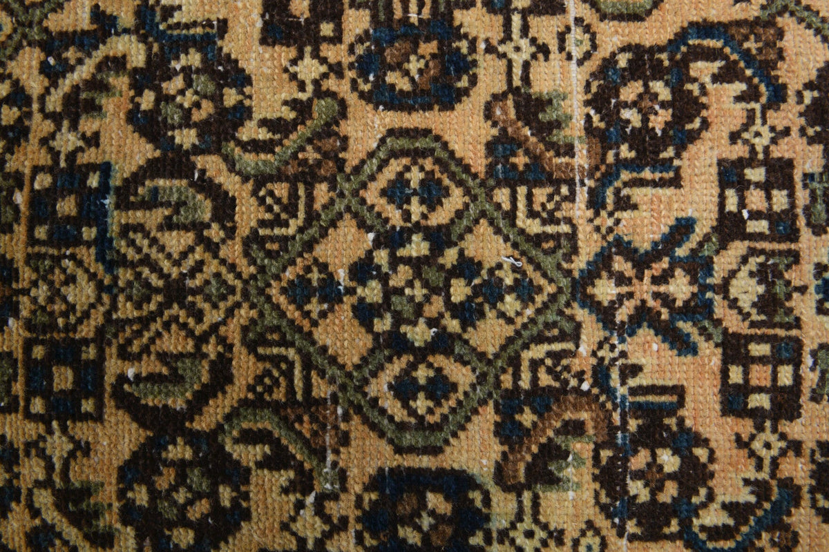 El yapımı vintage yolluk 58x284 cm oryantal desenli yün - desen detayı