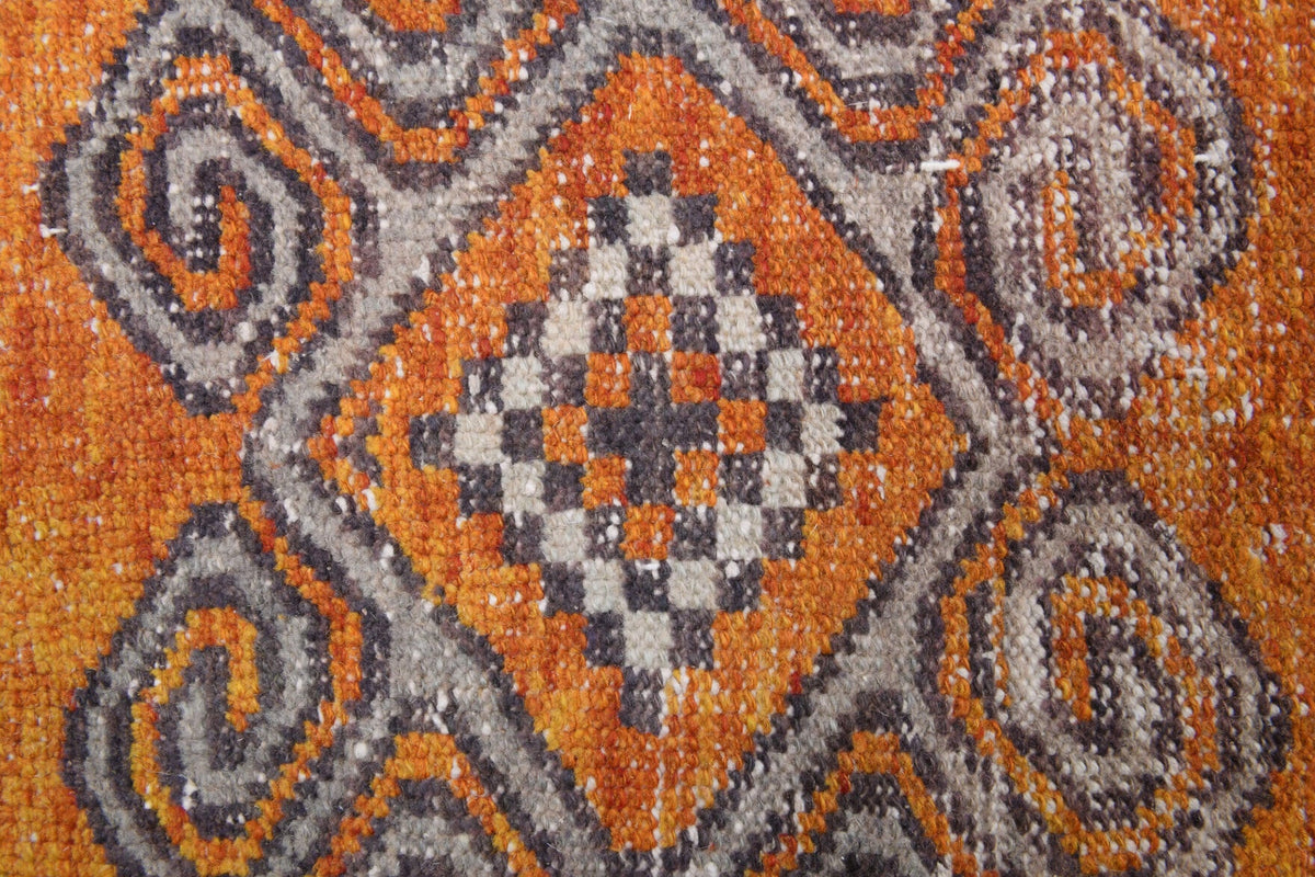 El yapımı vintage yolluk 81x226 cm tribal desenli yün - desen detayı