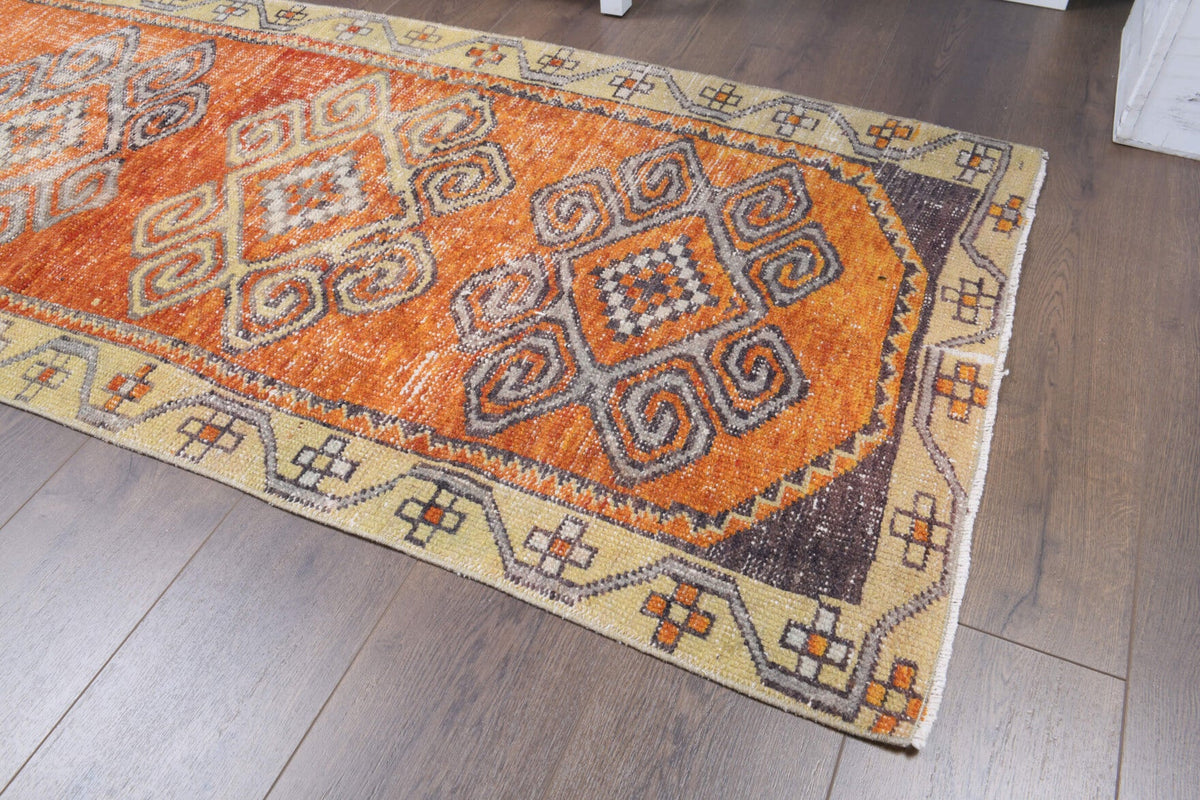 El yapımı vintage yolluk 81x226 cm tribal desenli yün - mekan görünümü