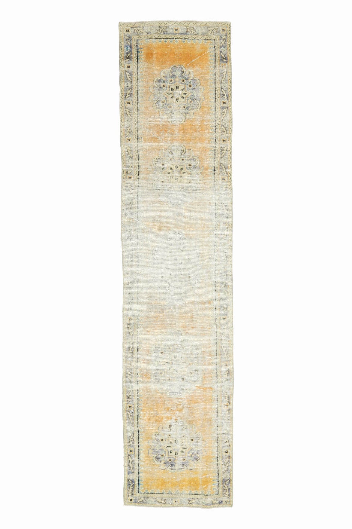 El yapımı vintage yolluk 76x323 cm oryantal desenli yün - farklı açıdan görünüm