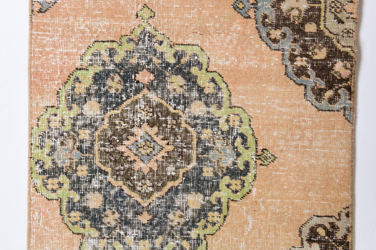 El yapımı vintage yolluk 74x185 cm oryantal desenli yün - mekan görünümü