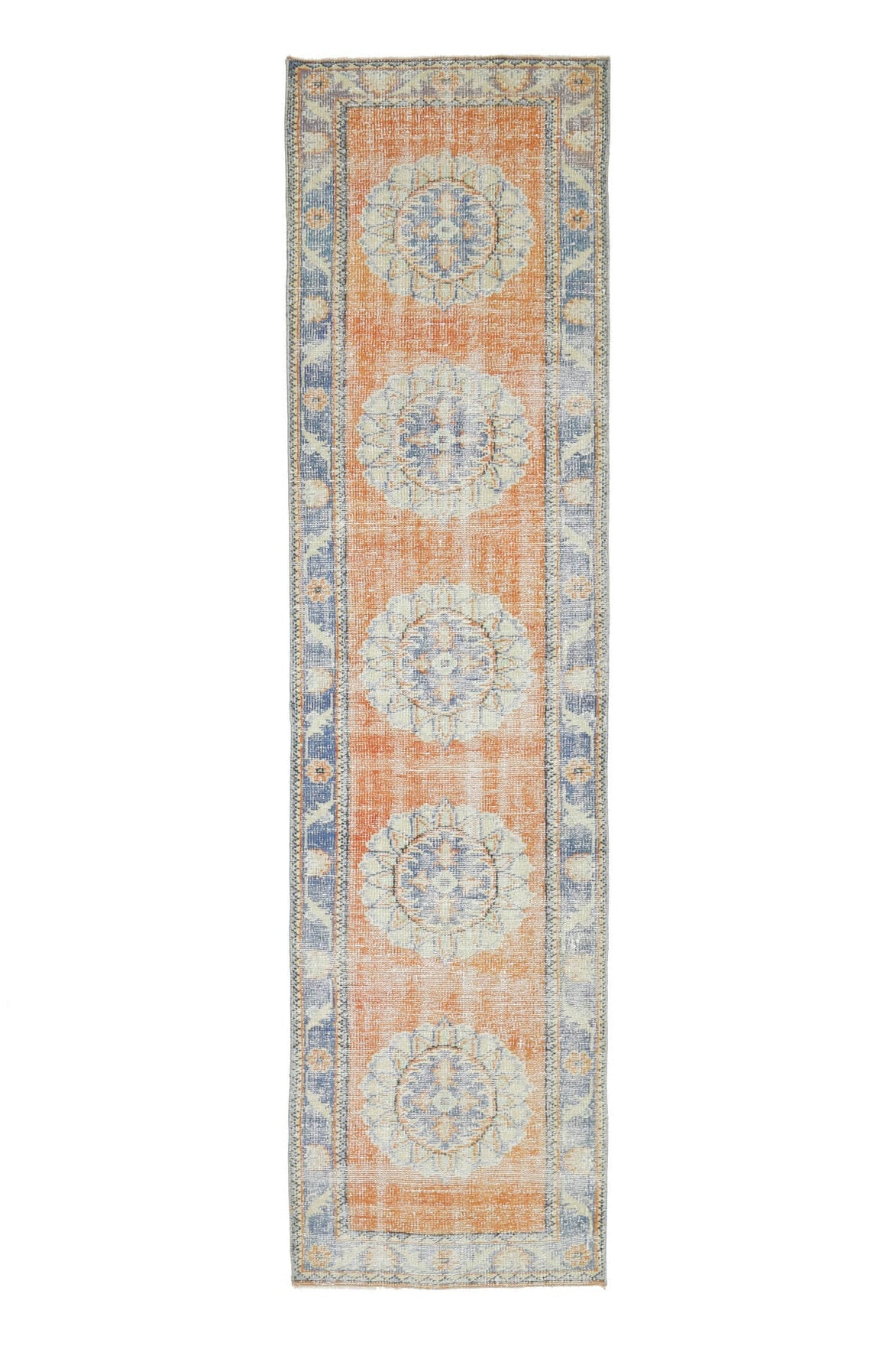 El yapımı vintage yolluk 81x318 cm oryantal desenli yün - farklı açıdan görünüm