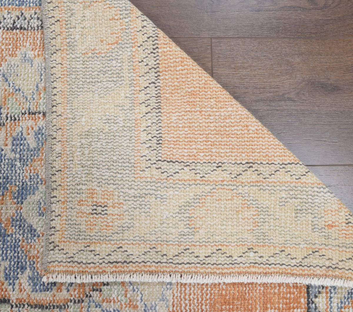 El yapımı vintage yolluk 81x318 cm oryantal desenli yün - desen detayı