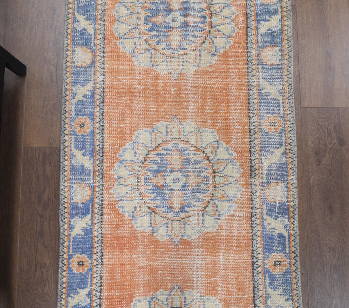 El yapımı vintage yolluk 81x318 cm oryantal desenli yün - mekan görünümü