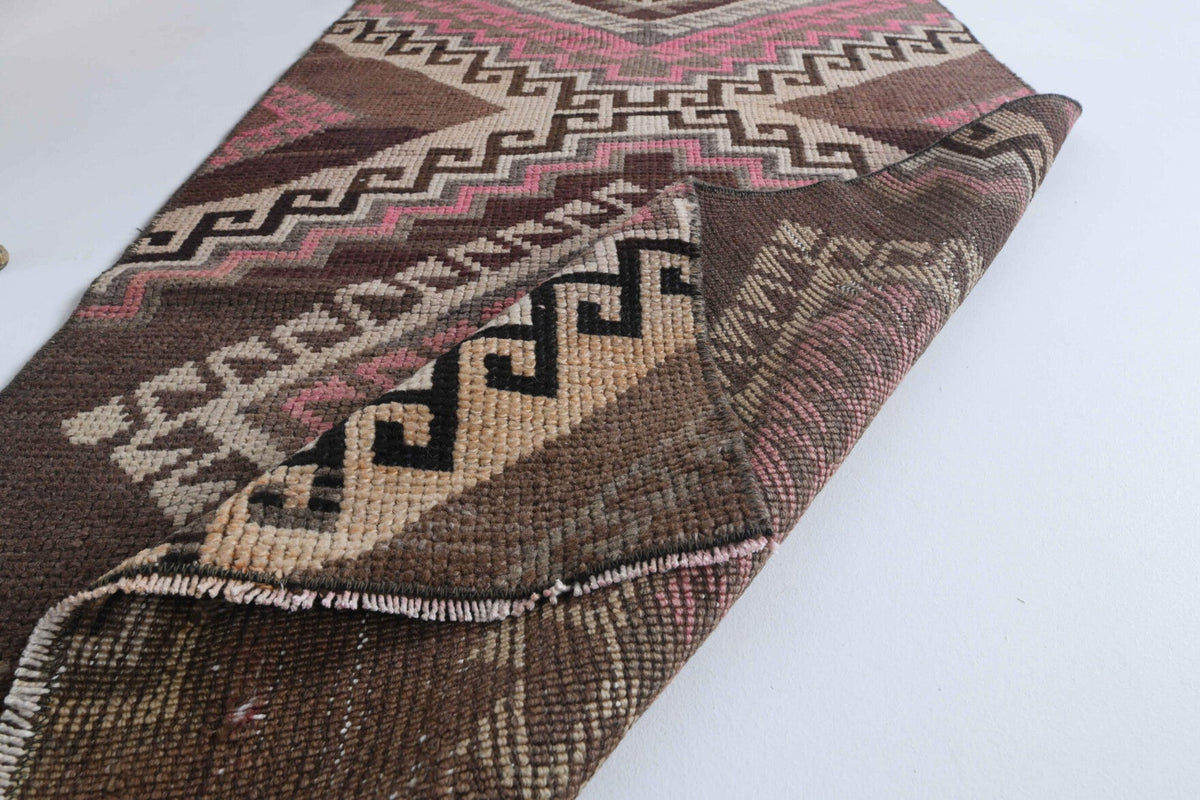 El yapımı vintage yolluk 74x218 cm oryantal desenli yün - açık alan görünümü