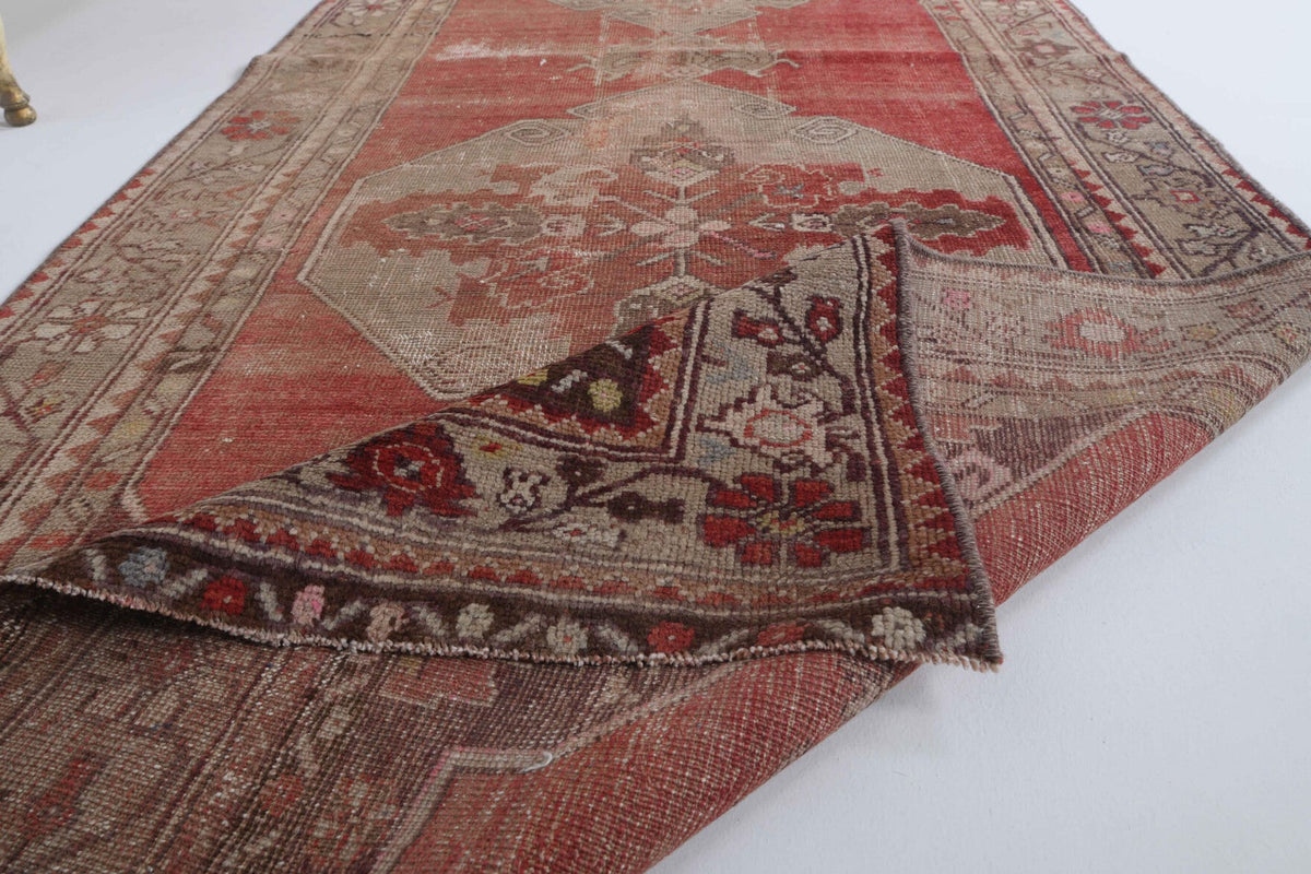 El yapımı vintage yolluk 97x330 cm oryantal desenli yün - açık alan görünümü