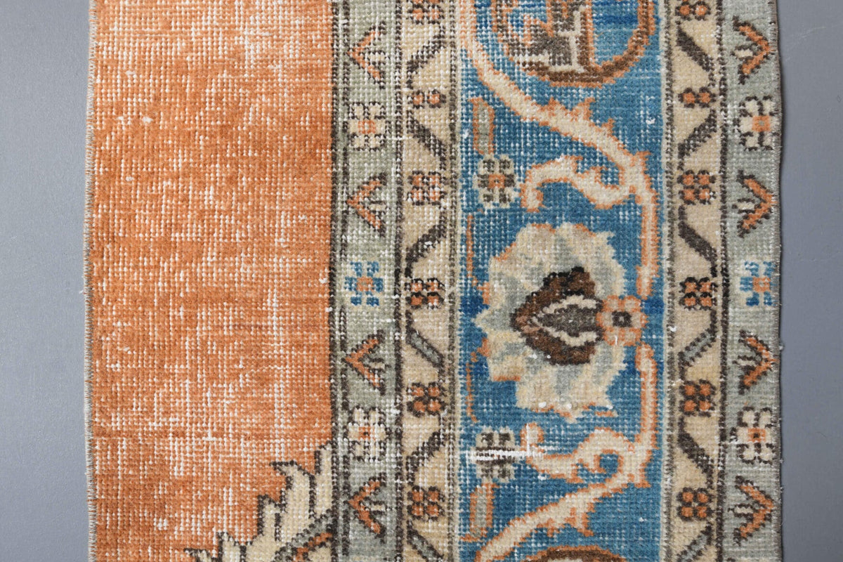 El yapımı vintage yolluk 56x279 cm oryantal desenli yün - mekan görünümü