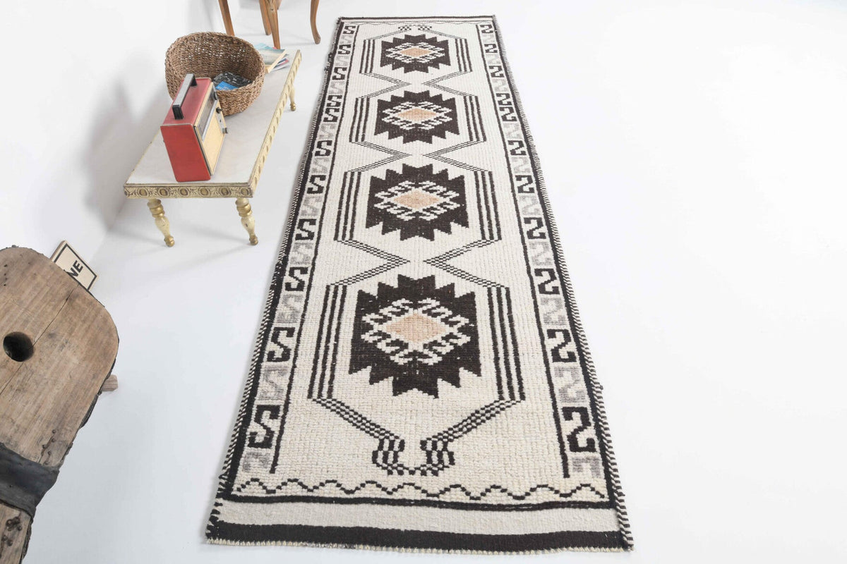 Turkish Vintage Oushak Runner Rug