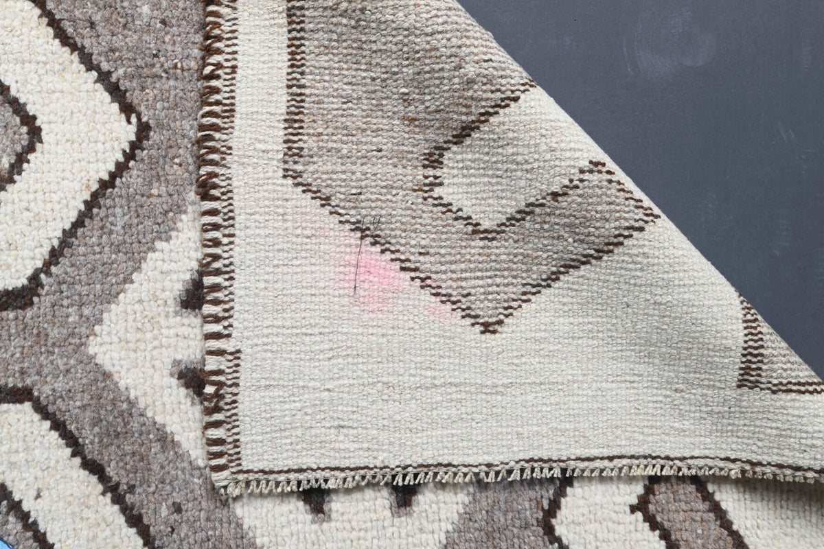 El yapımı vintage yolluk 102x361 cm tribal desenli yün - mekan görünümü