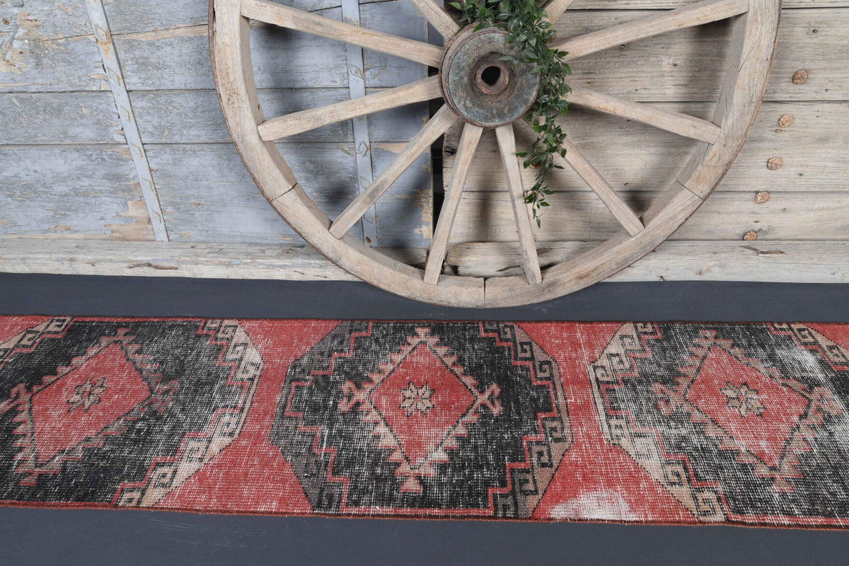 Narrow Turkish Vintage Runner Rug