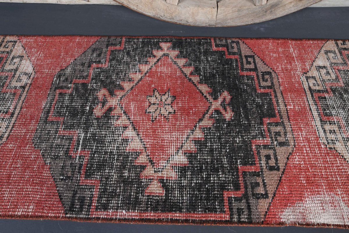 Narrow Turkish Vintage Runner Rug