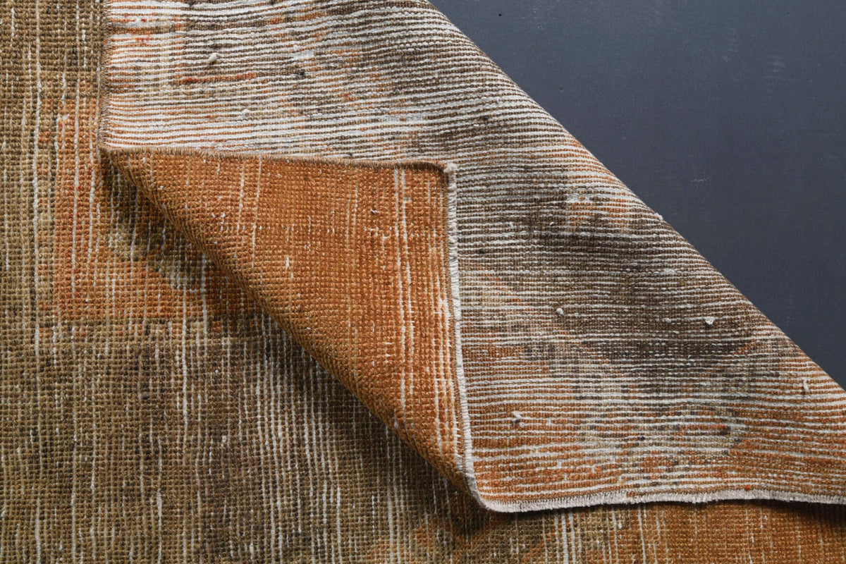 El yapımı vintage yolluk 97x351 cm geometrik desenli yün - desen detayı