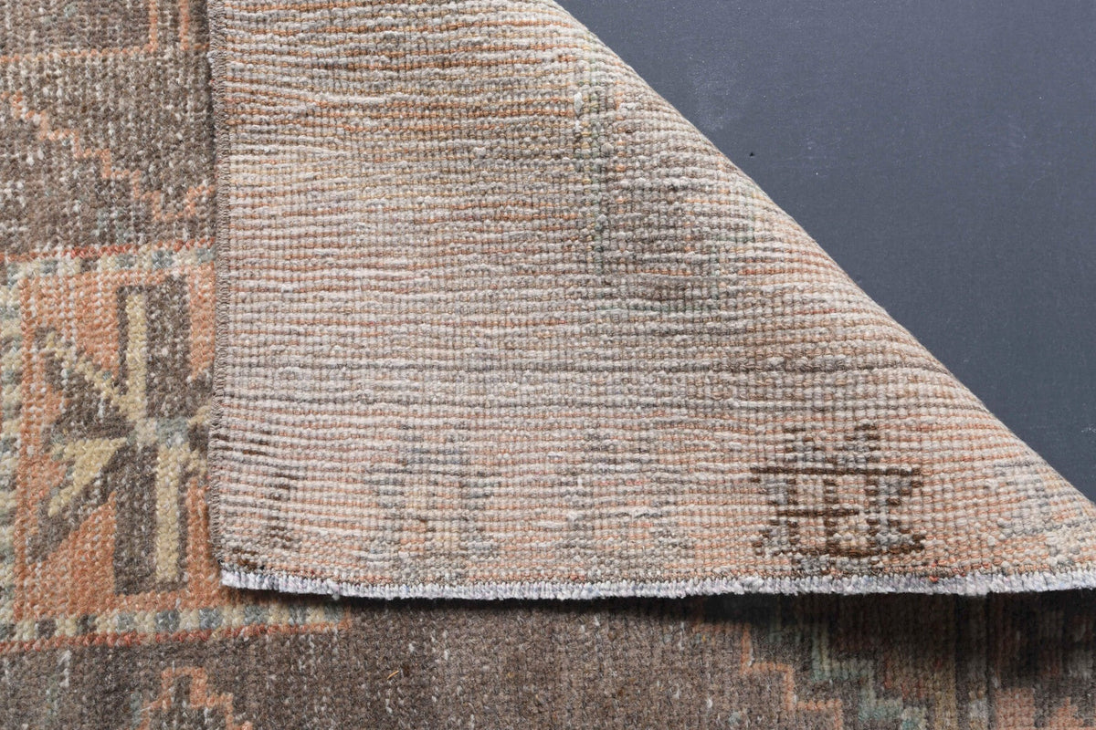 El yapımı vintage yolluk 91x318 cm geometrik desenli yün - mekan görünümü