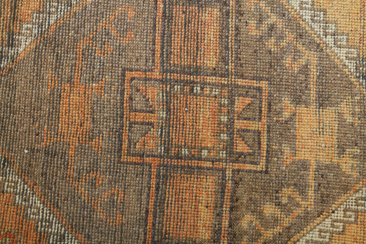 Muted Colored Vintage Runner Rug