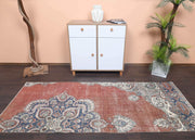 El yapımı vintage yolluk 91x244 cm oryantal desenli yün - detay görünümü