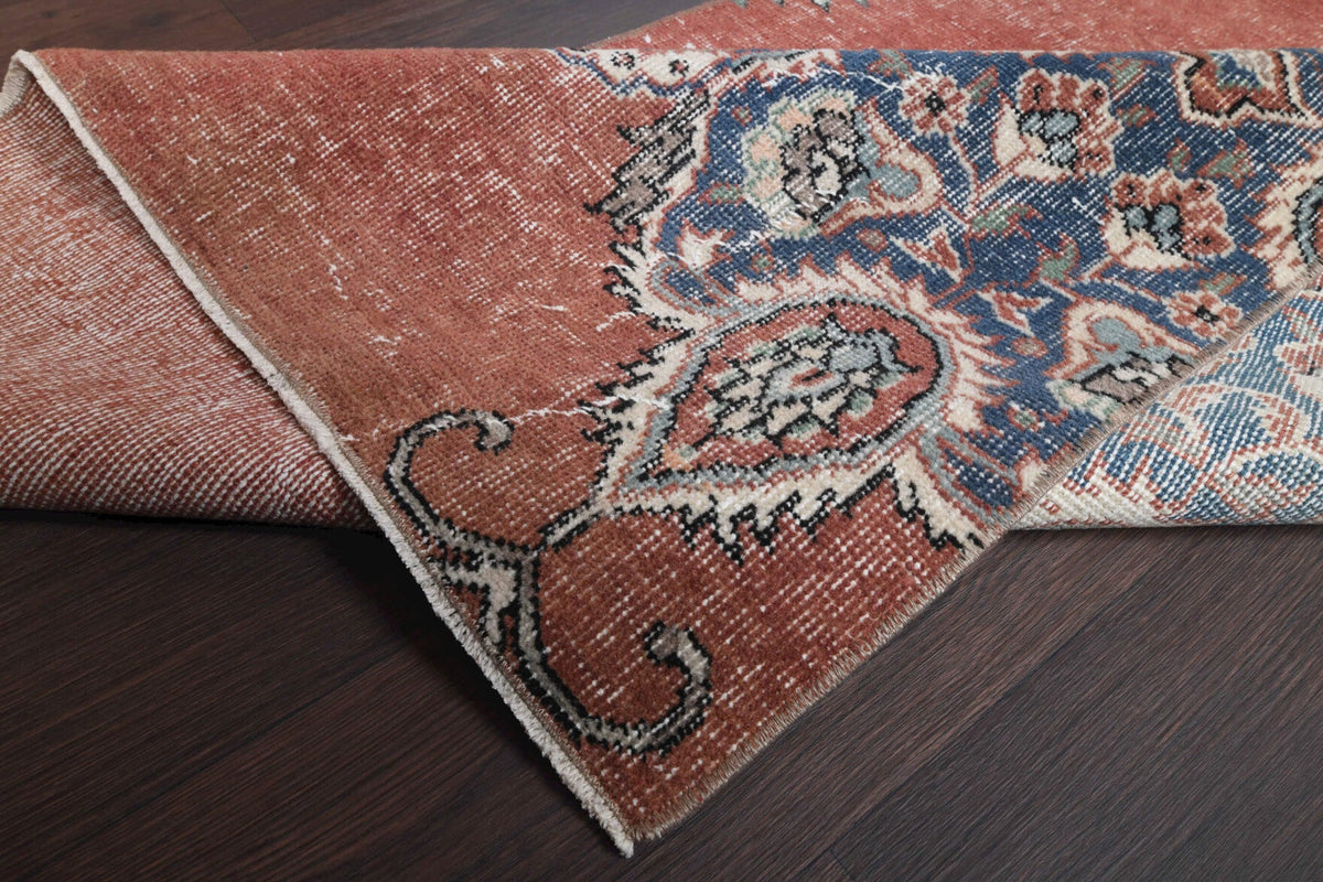 El yapımı vintage yolluk 91x244 cm oryantal desenli yün - desen detayı
