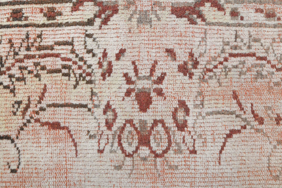 El yapımı vintage yolluk 61x287 cm çiçek desenli desenli yün - desen detayı