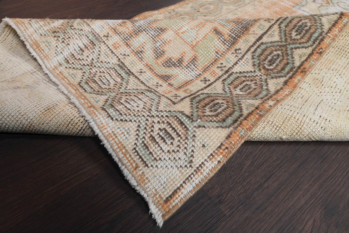 El yapımı vintage yolluk 61x274 cm oryantal desenli yün - mekan görünümü