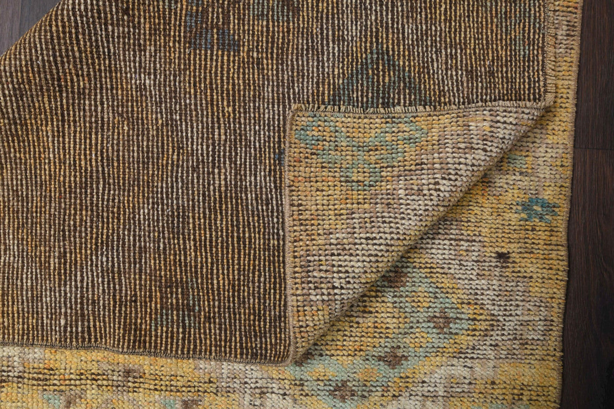 Turkish Vintage Oushak Runner Rug