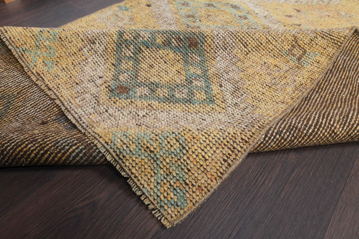 Turkish Vintage Oushak Runner Rug