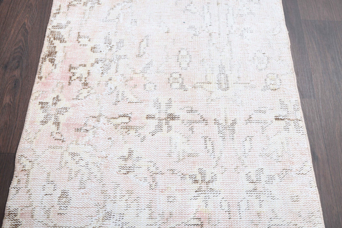 El yapımı vintage yolluk 79x259 cm çiçek desenli desenli yün - desen detayı